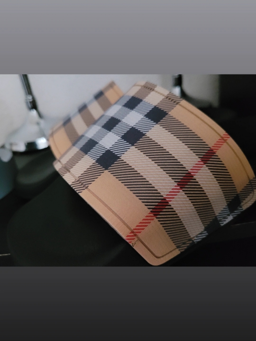 Burberry Checker Slides